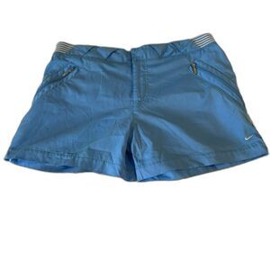 Nike Medium Light Blue Sporty Athletic Golf Zip Pockets Elastic Waist